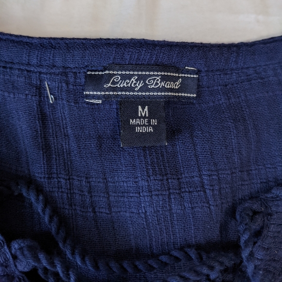 Lucky Brand Tassled tie chest Long Sleeve - Picture 5 of 9